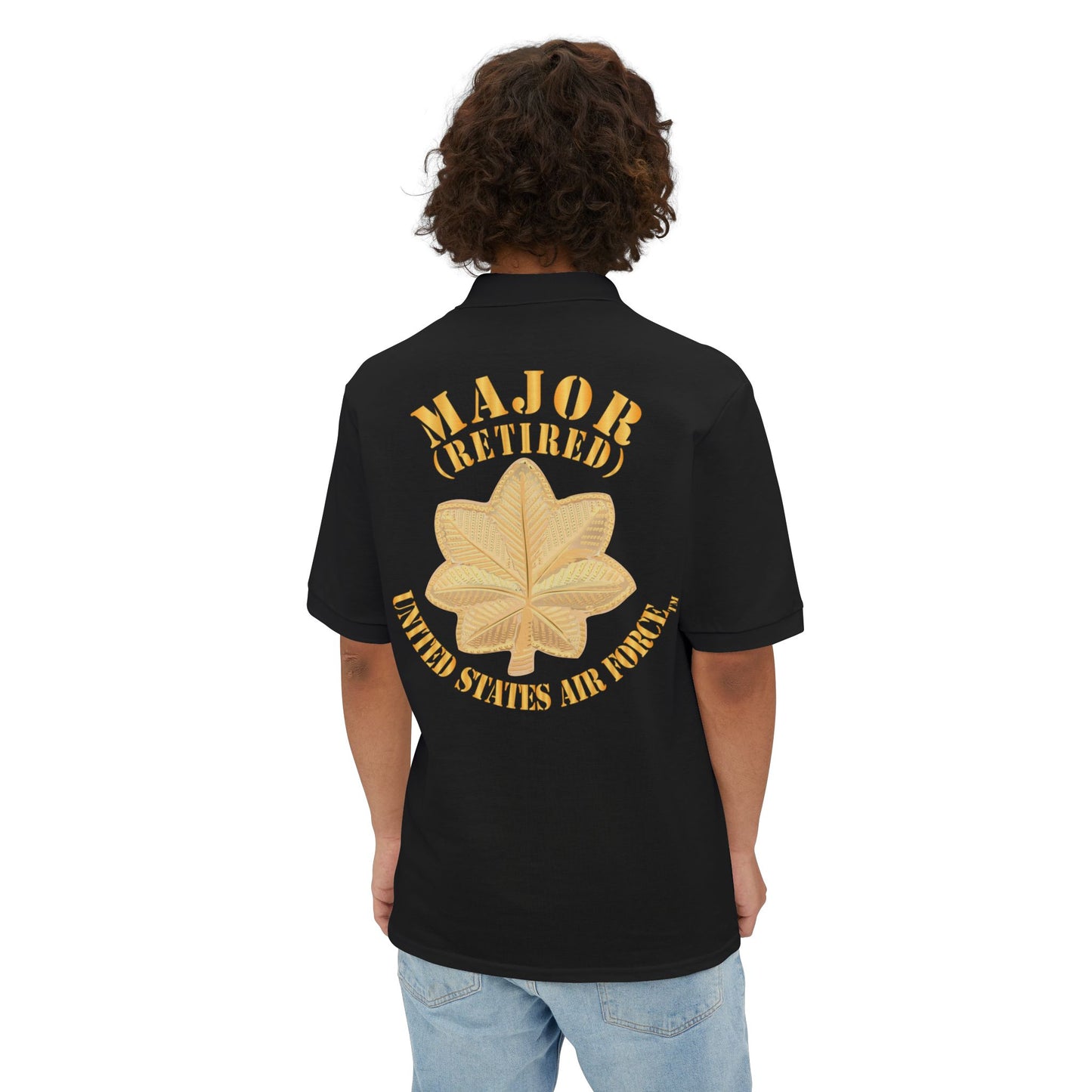 Men's Piqué Polo - USAF - Major - Retired X 300