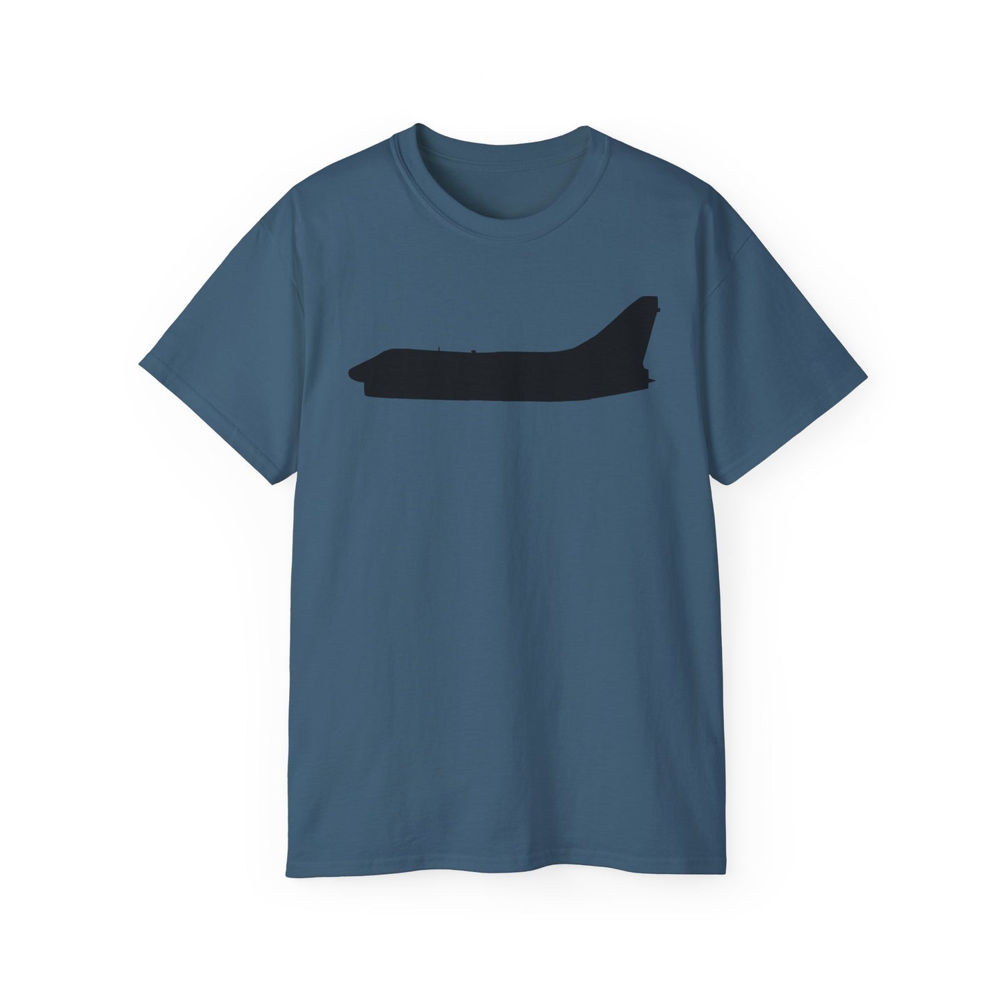 Unisex Ultra Cotton Tee - Aircraft - Navy - A-7B Corsair II - Side - Silhouette X 300