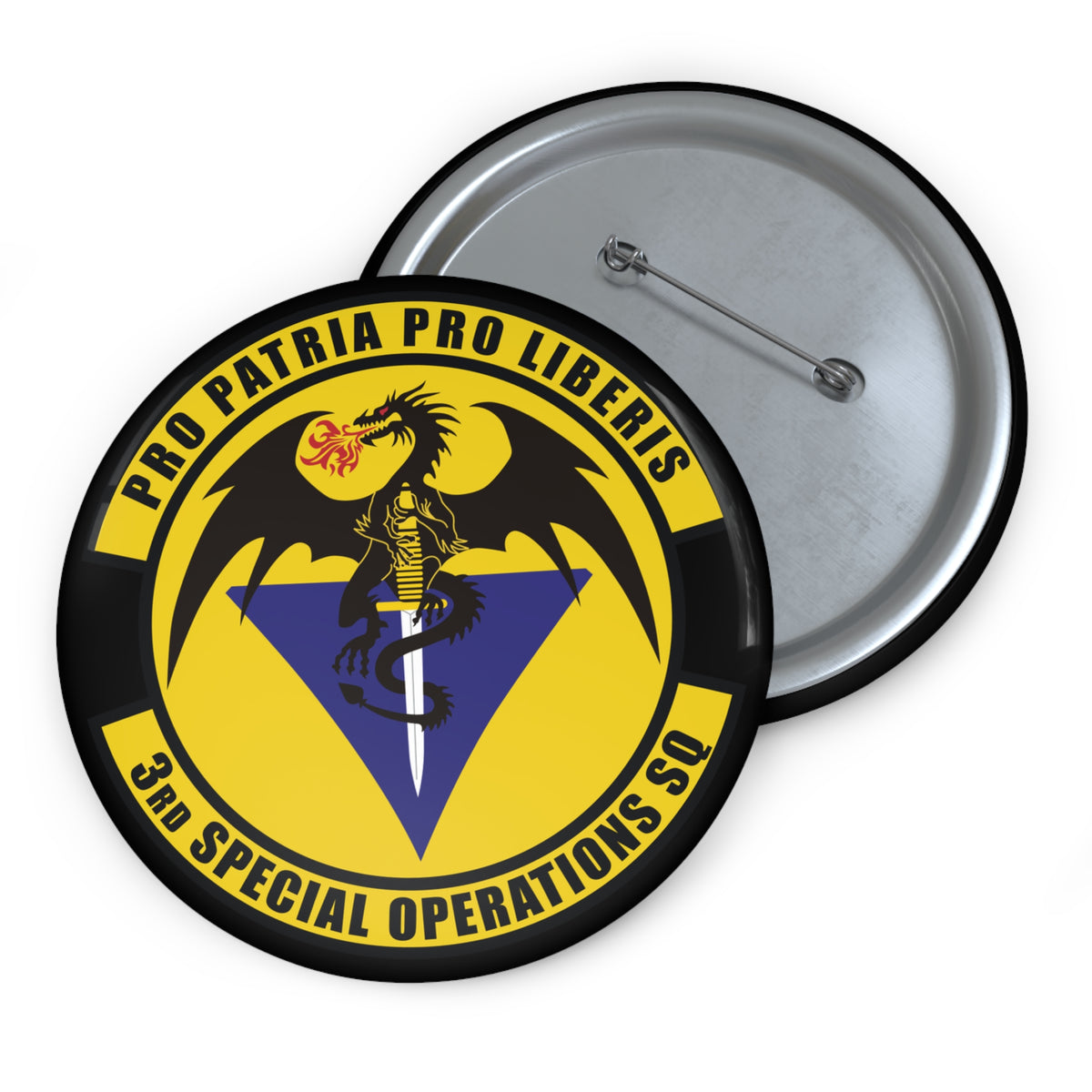 Custom Pin Button - USAF - 3rd Special Operations Squadron wo txt