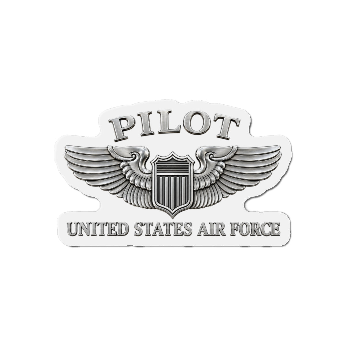 Die-Cut Magnet - USAF - Basic Pilot Badge - United States Air Force - 3D - Enhanced
