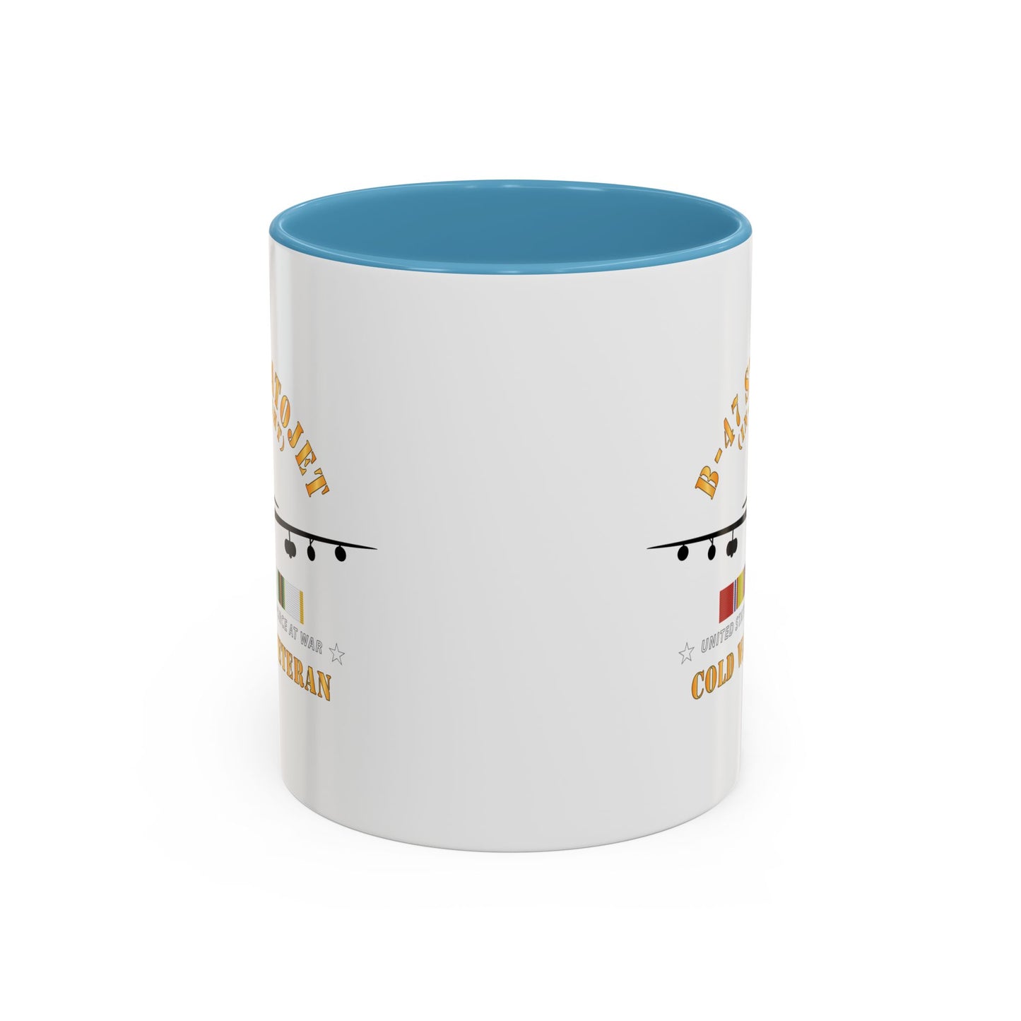 Accent Coffee Mug (11oz & 15oz) - USAF - B-47 Stratojet - In Flt - Silhouette - Cold War Veteran X 300