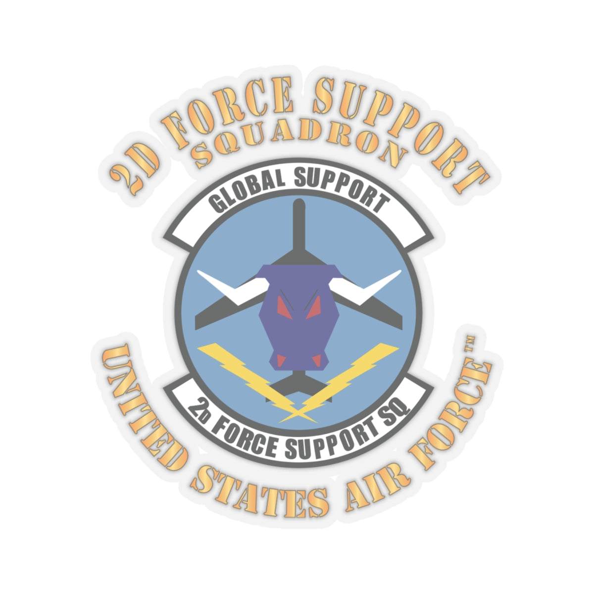 Kiss-Cut Stickers - USAF - 2d Force Support Squadron