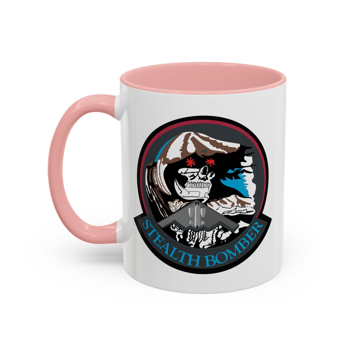 Accent Coffee Mug (11oz & 15oz) - USAF - B2 - Grim Reaper - Stealth Bomber wo txt X 300
