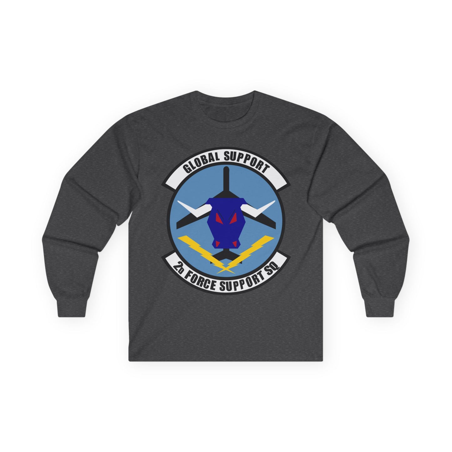 Unisex Ultra Cotton Long Sleeve Tee - USAF - 2d  Force Support Squadron wo txt