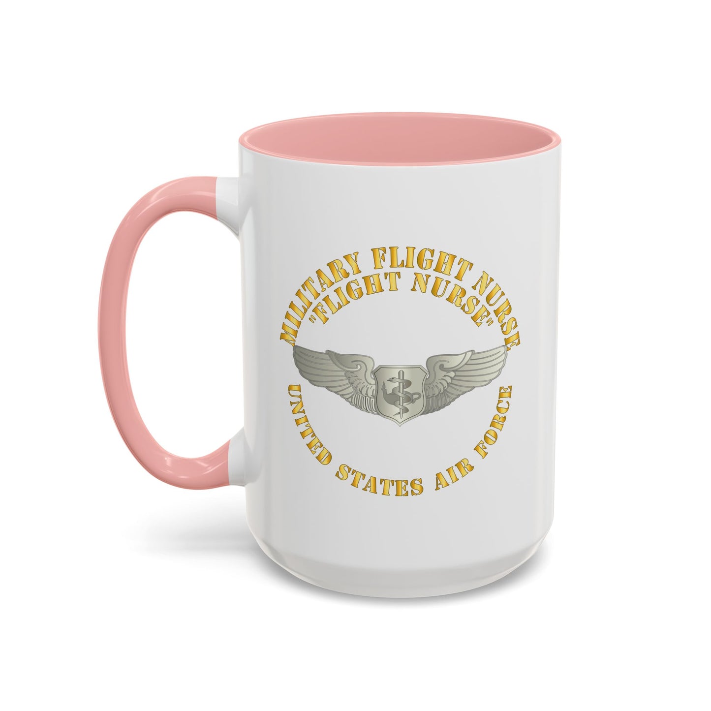 Accent Coffee Mug (11oz & 15oz) - USAF - Military Flight Nurse - Flight Nurse - Basic