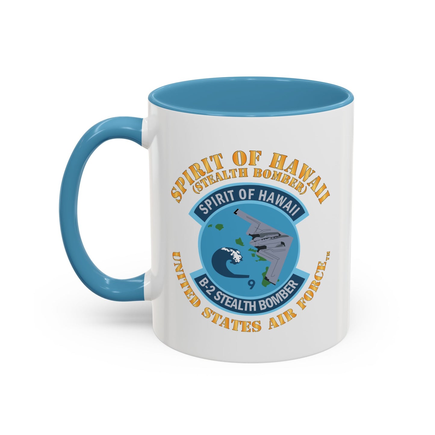 Accent Coffee Mug (11oz & 15oz) - USAF - B2 - Spirit of Hawaii - Stealth Bomber X 300