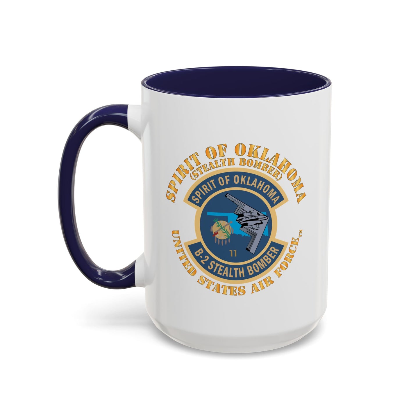 Accent Coffee Mug (11oz & 15oz) - USAF - B2 - Spirit of Oklahoma - Stealth Bomber X 300