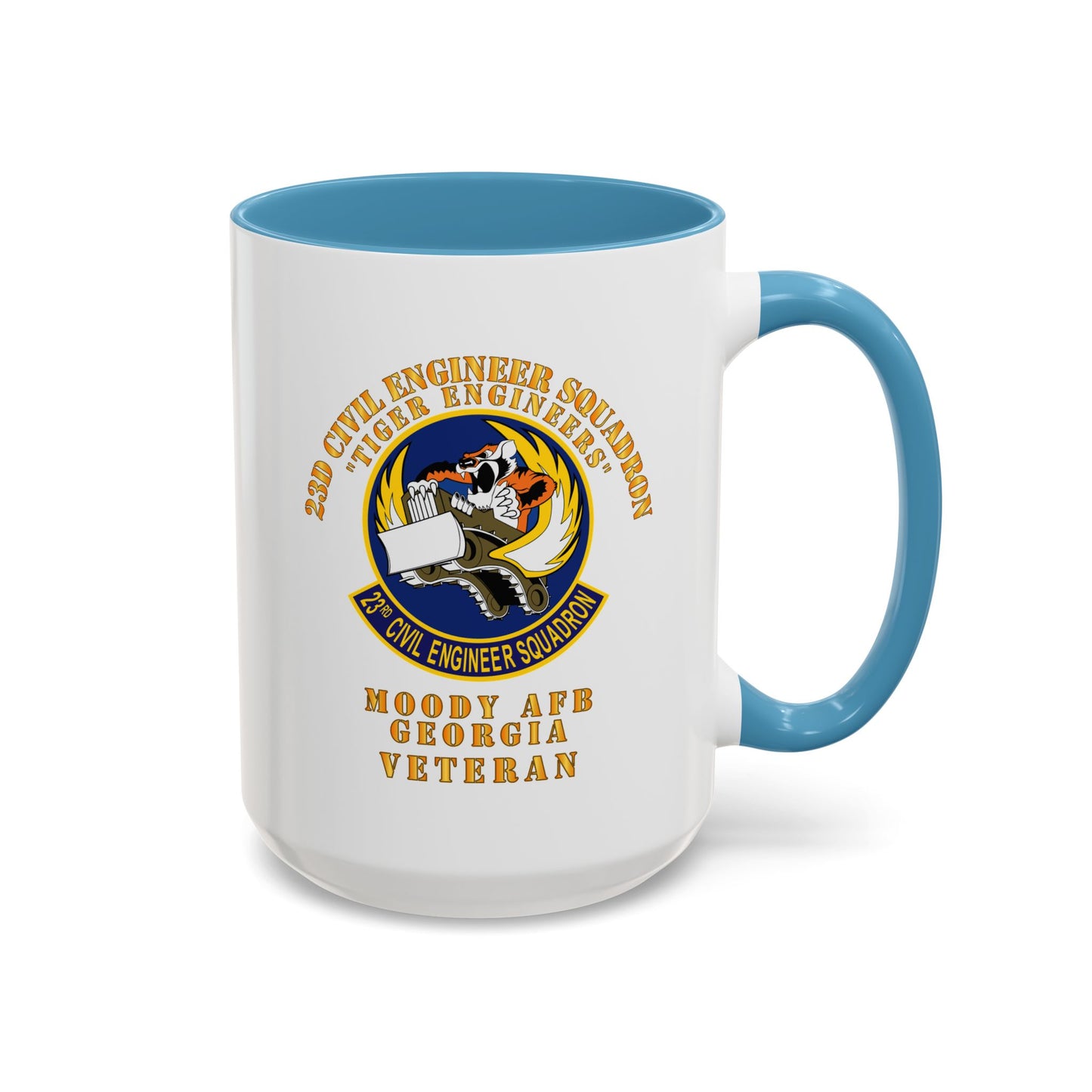 Accent Coffee Mug (11oz & 15oz) - USAF - 23d Civil Engineer Squadron - Tiger Engineers - Moody AFB, GA