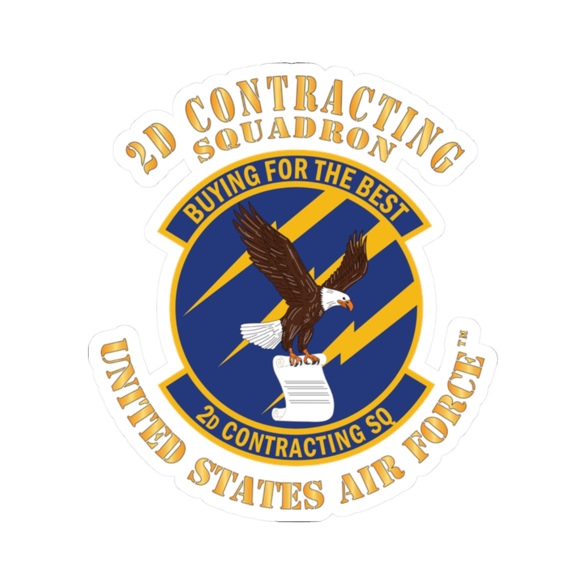 Kiss-Cut Stickers - USAF - 2d Contracting Squadron