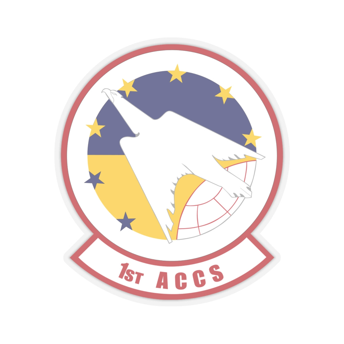 Kiss-Cut Stickers - USAF - 1st Airborne Command Control Squadron (ACC) wo txt X 300
