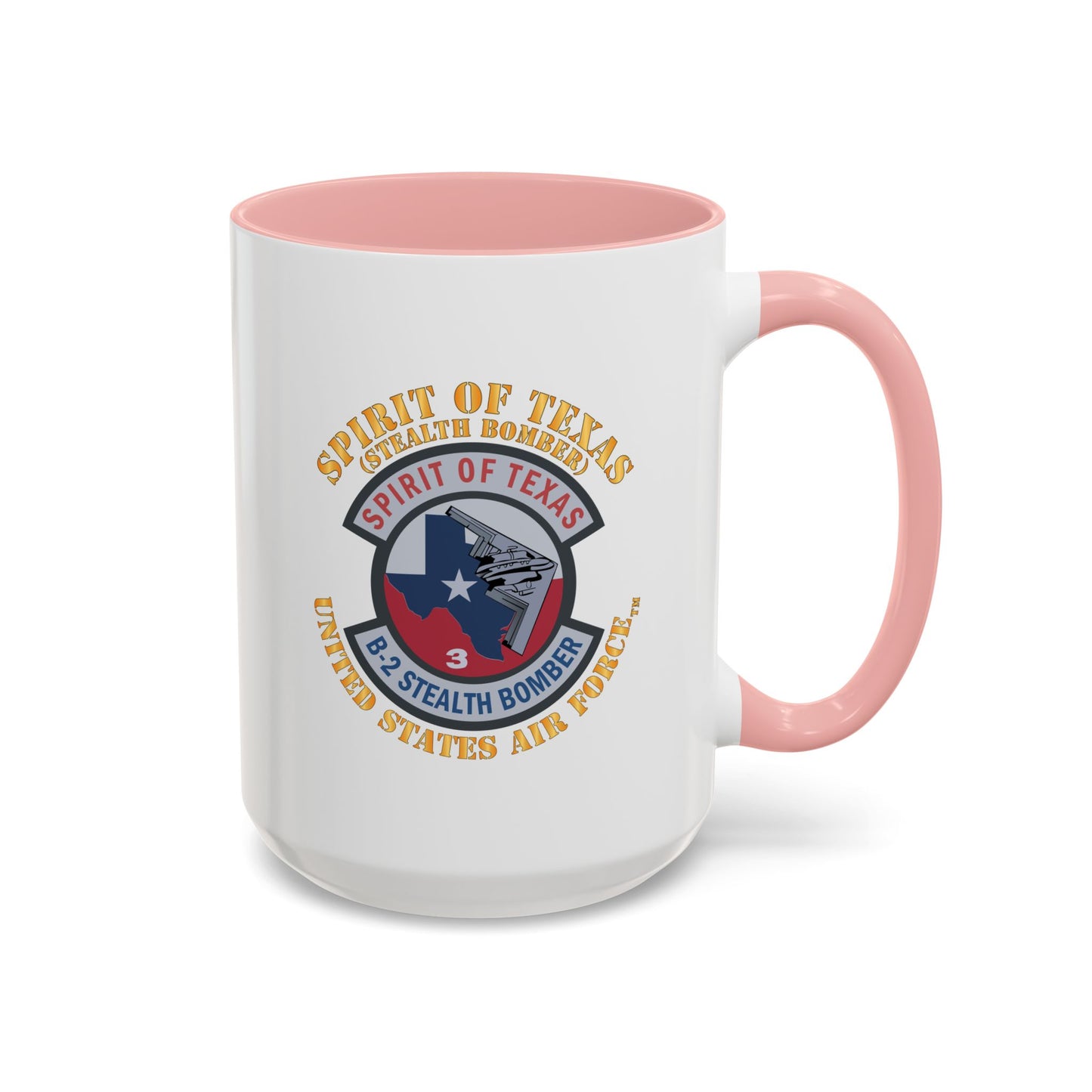 Accent Coffee Mug (11oz & 15oz) - USAF - B2 - Spirit of Texas - Stealth Bomber X 300