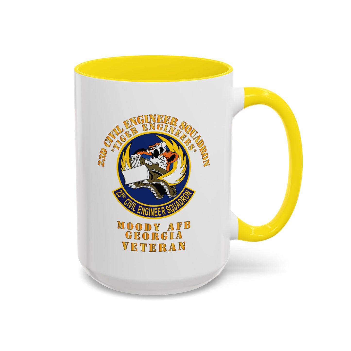 Accent Coffee Mug (11oz & 15oz) - USAF - 23d Civil Engineer Squadron - Tiger Engineers - Moody AFB, GA