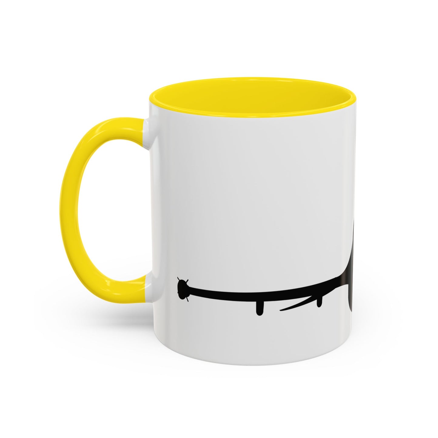 Accent Coffee Mug (11oz & 15oz) - Aircraft - F-16 - Front - Silhouette wo Txt X 300