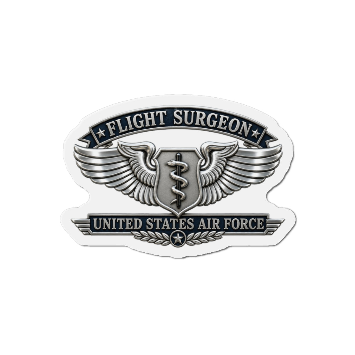 Die-Cut Magnet - USAF - Flight Surgeon Badge - United States Air Force - 3D - Enhanced