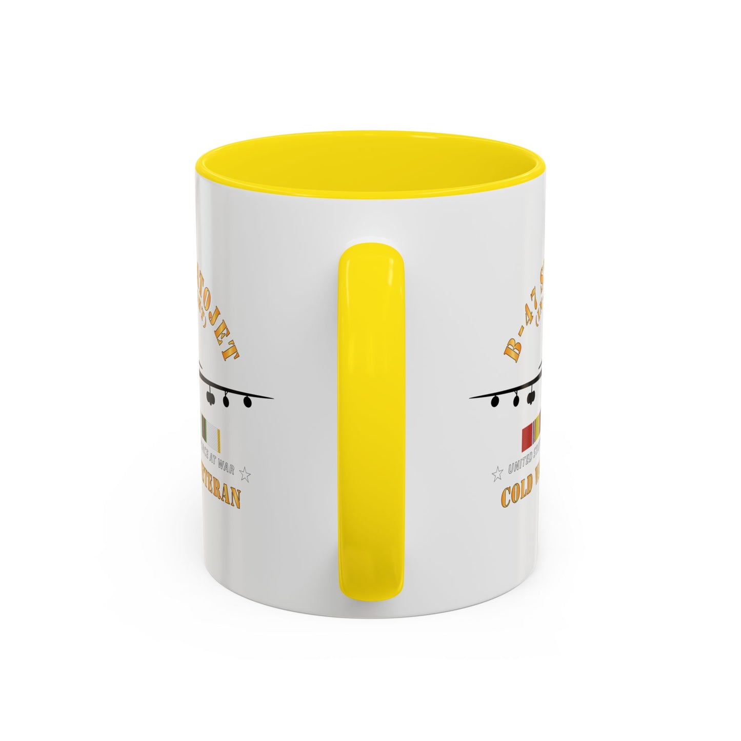 Accent Coffee Mug (11oz & 15oz) - USAF - B-47 Stratojet - In Flt - Silhouette - Cold War Veteran X 300