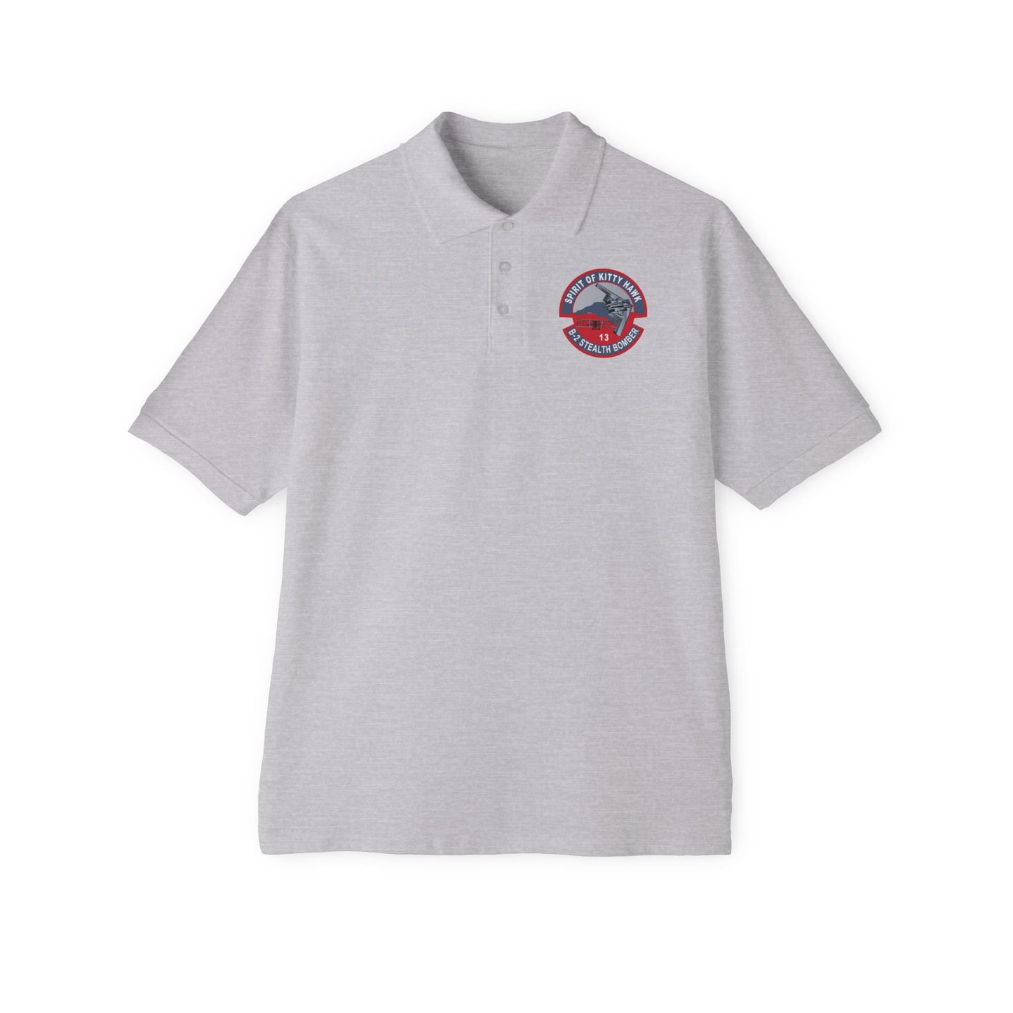 Men's Piqué Polo - USAF - B2 - Spirit of Kitty Hawk - Stealth Bomber wo txt X 300
