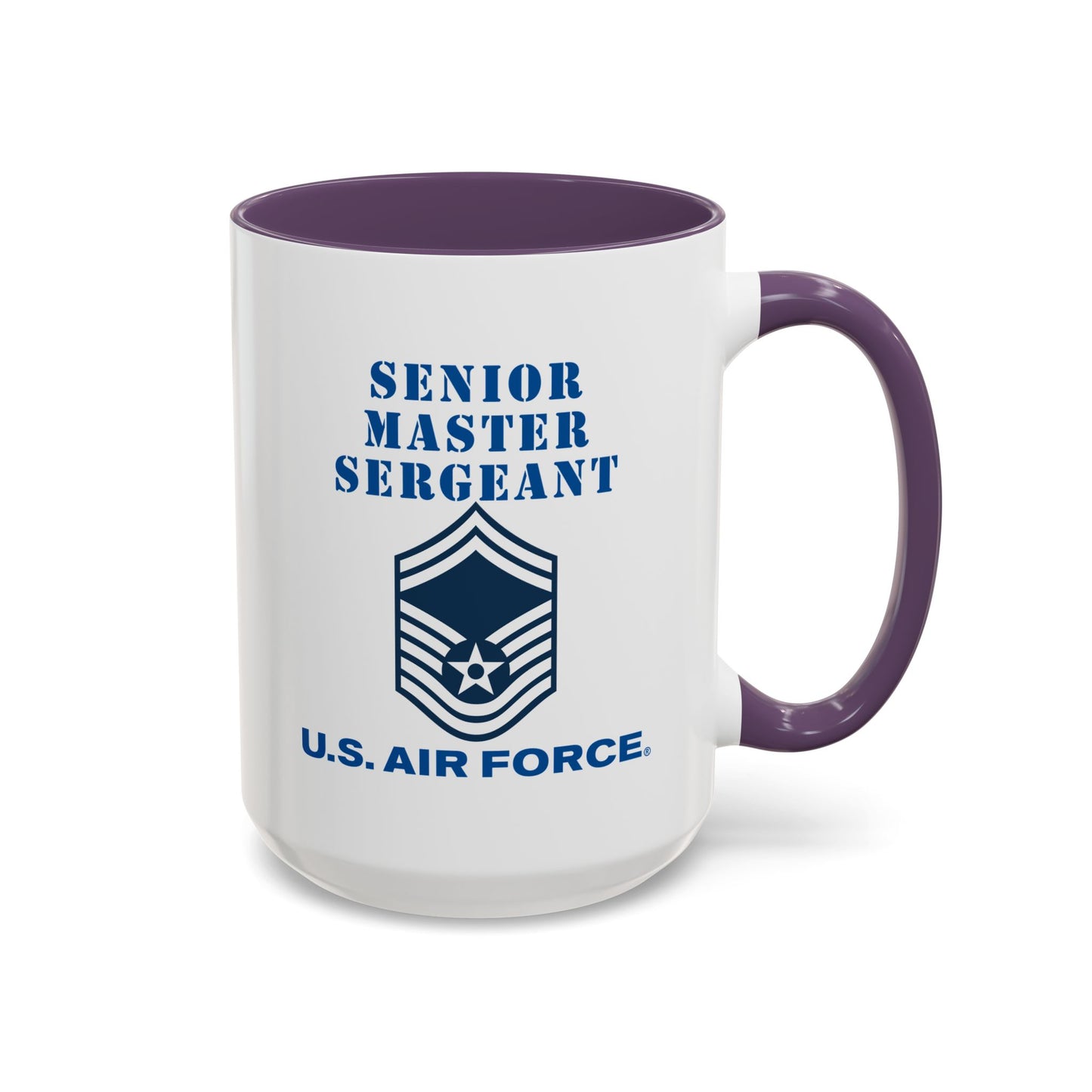 Accent Coffee Mug (11oz & 15oz) - USAF - Senior Master Sergeant (E8a) - 2020 - US Air Force w Text X 300