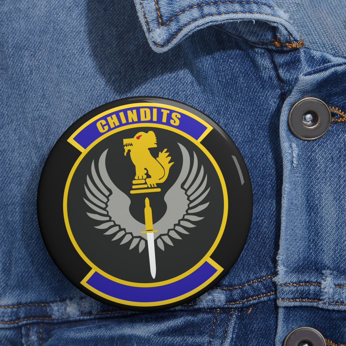 Custom Pin Button - USAF - 1st Special Operations Theater Air Operations Sq wo txt X 300