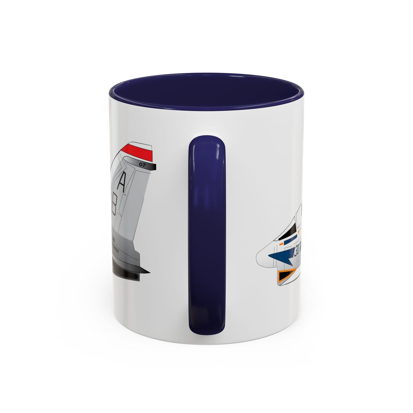 Accent Coffee Mug (11oz & 15oz) - Aircraft - Navy - A-7B Corsair II - Side X 300