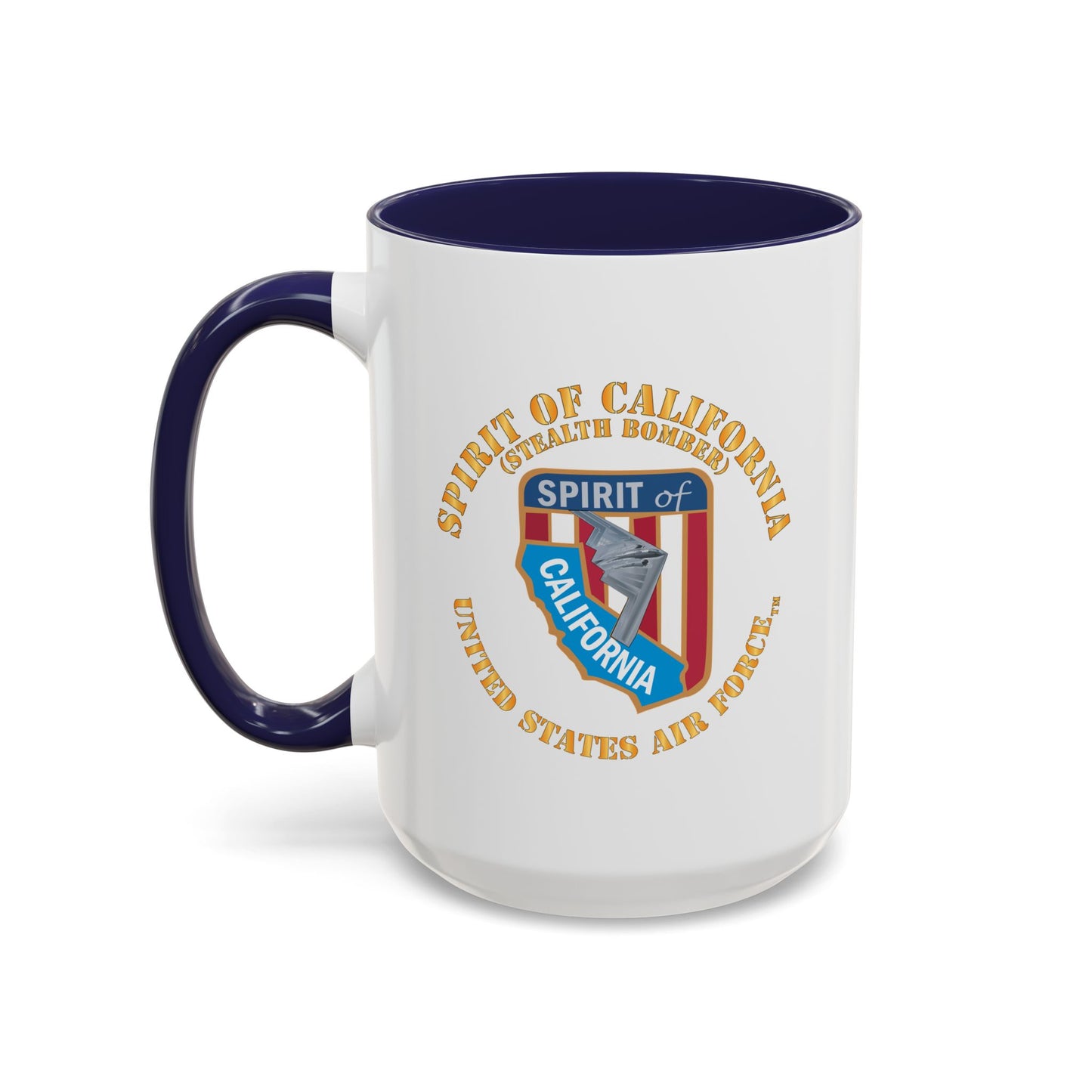 Accent Coffee Mug (11oz & 15oz) - USAF - B2 - Spirit of California - Stealth Bomber X 300