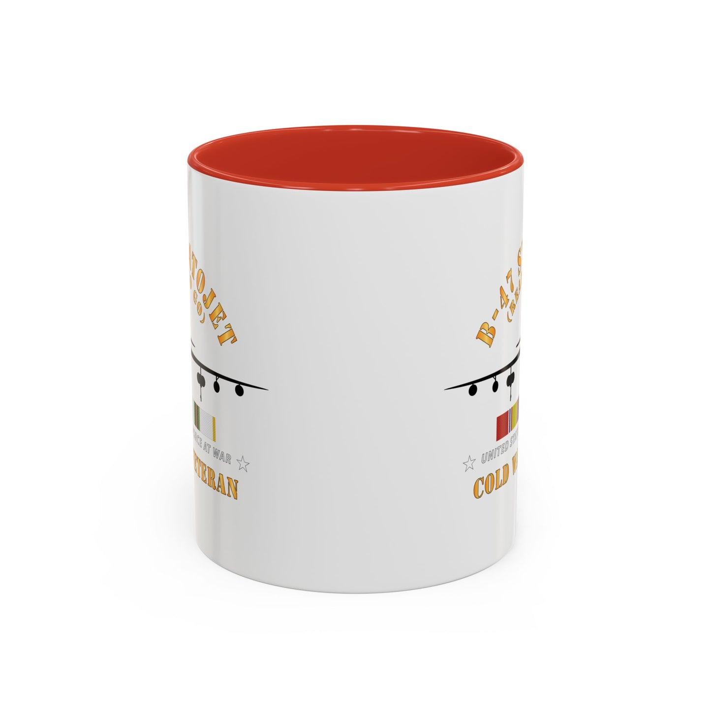 Accent Coffee Mug (11oz & 15oz) - USAF - B-47 Stratojet - Ready to Go - Silhouette - Cold War Veteran X 300