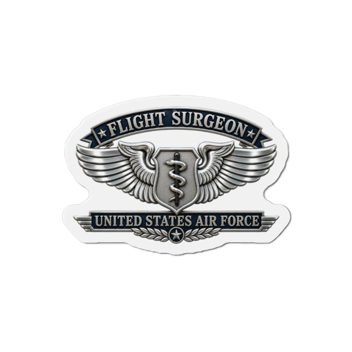 Die-Cut Magnet - USAF - Flight Surgeon Badge - United States Air Force - 3D - Enhanced