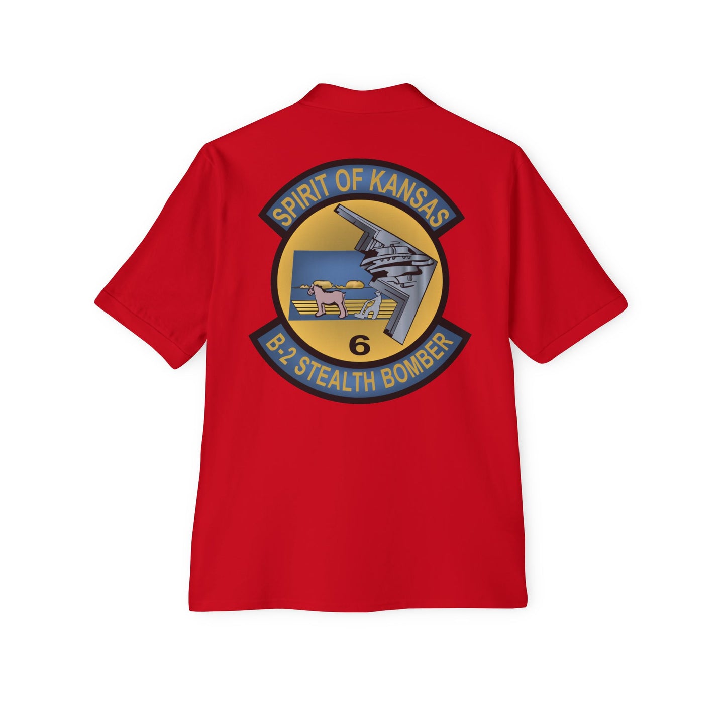 Men's Piqué Polo - USAF - B2 - Spirit of Kansas - Stealth Bomber wo txt X 300