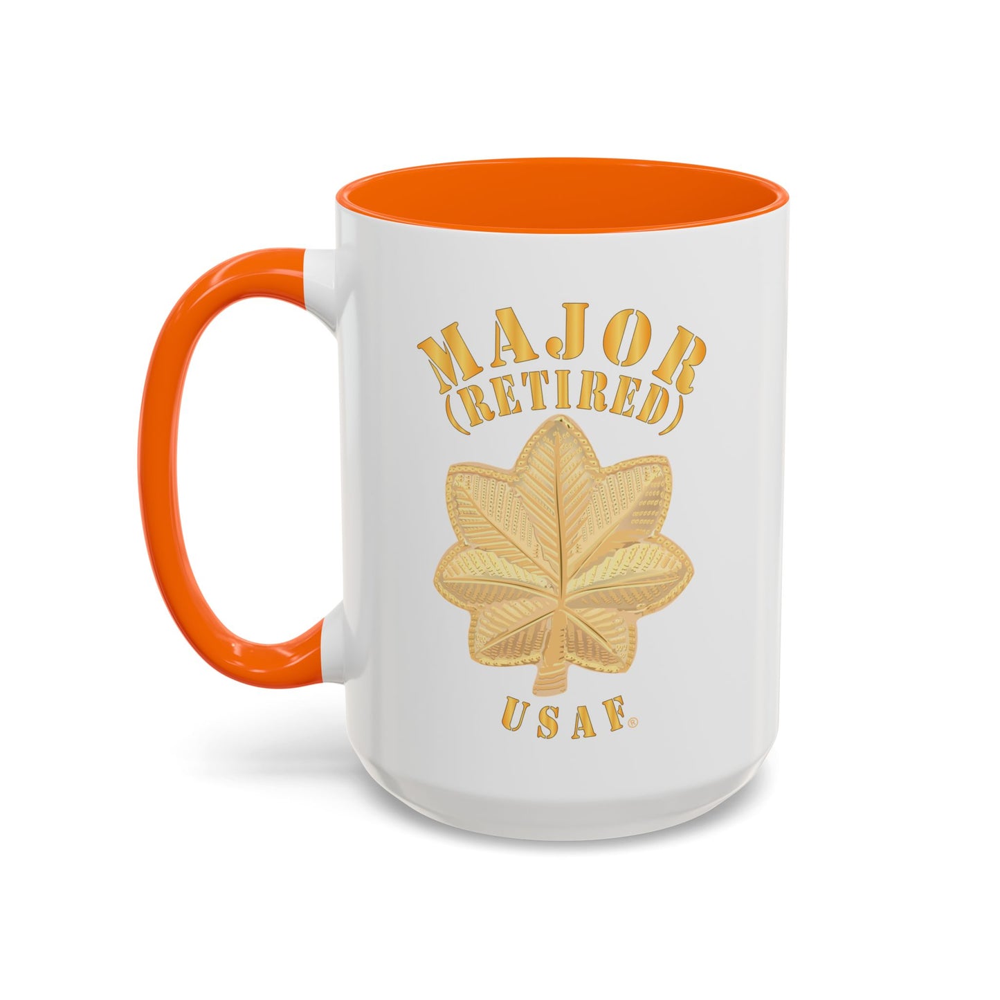 Accent Coffee Mug (11oz & 15oz) - USAF - Major - Retired - USAF X 300