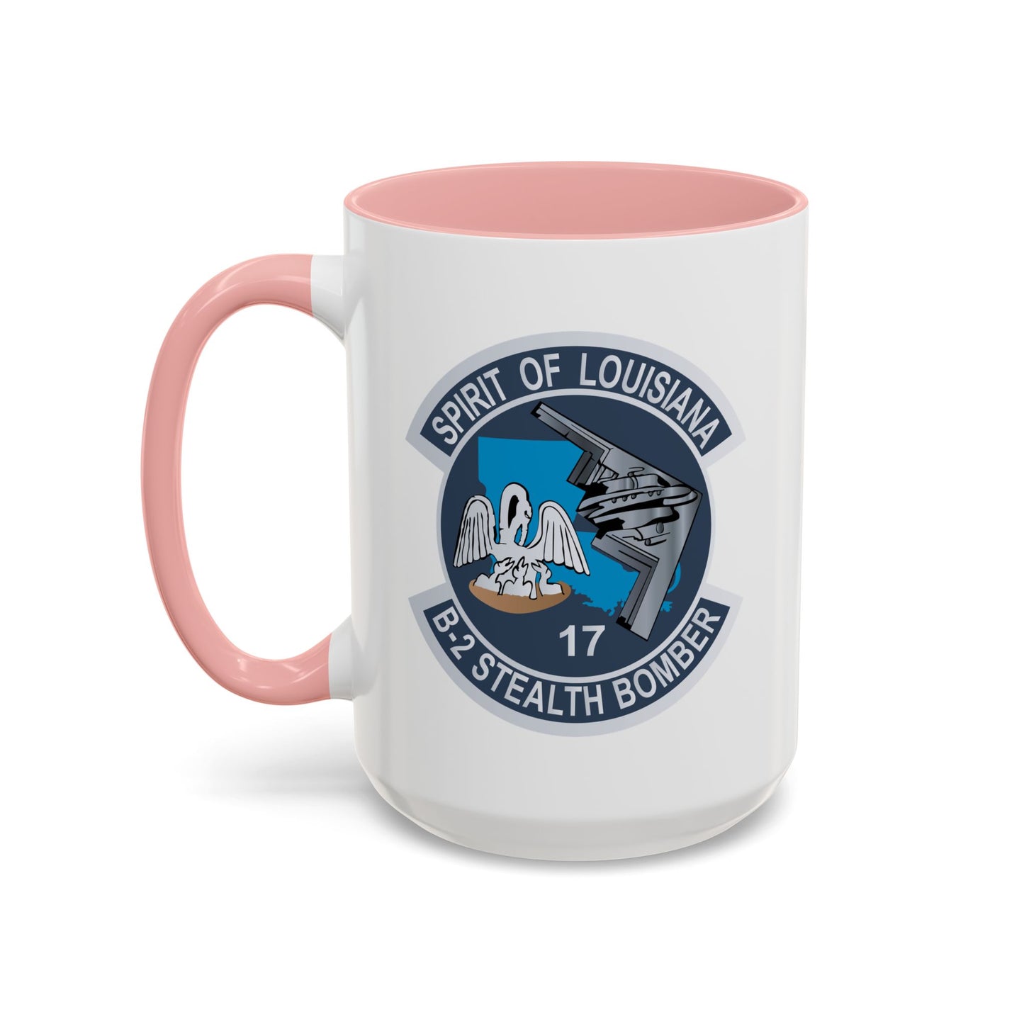 Accent Coffee Mug (11oz & 15oz) - USAF - B2 - Spirit of Louisiana - Stealth Bomber wo txt X 300