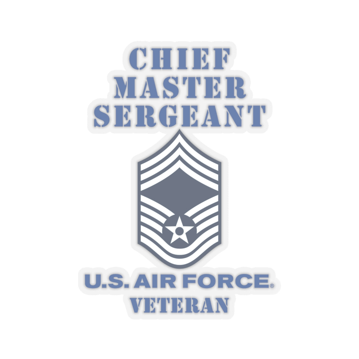 Kiss-Cut Stickers - USAF - Chief Master Sergeant (E9a) - 2020 - Veteran