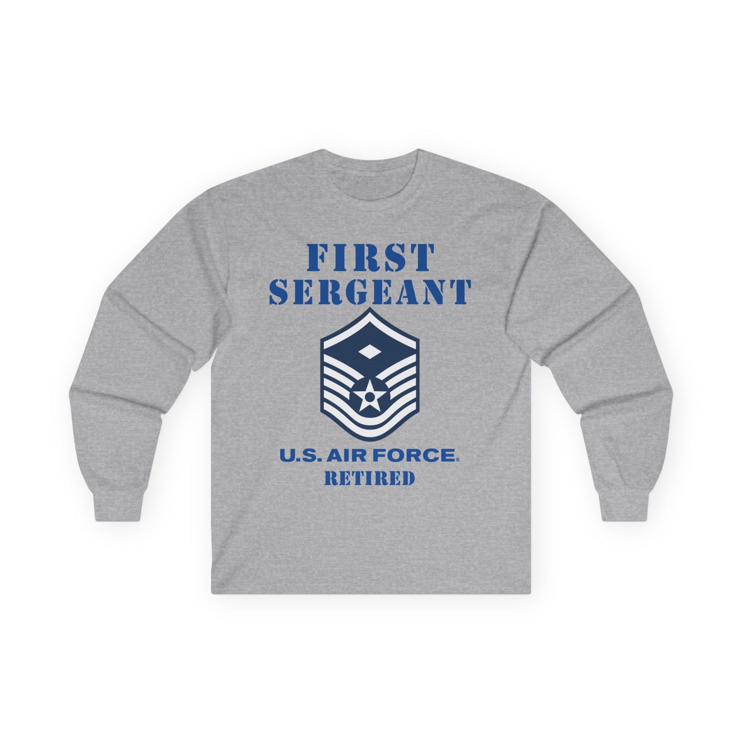 Unisex Ultra Cotton Long Sleeve Tee - USAF - First Sergeant (E7b) - 2020 - Retired