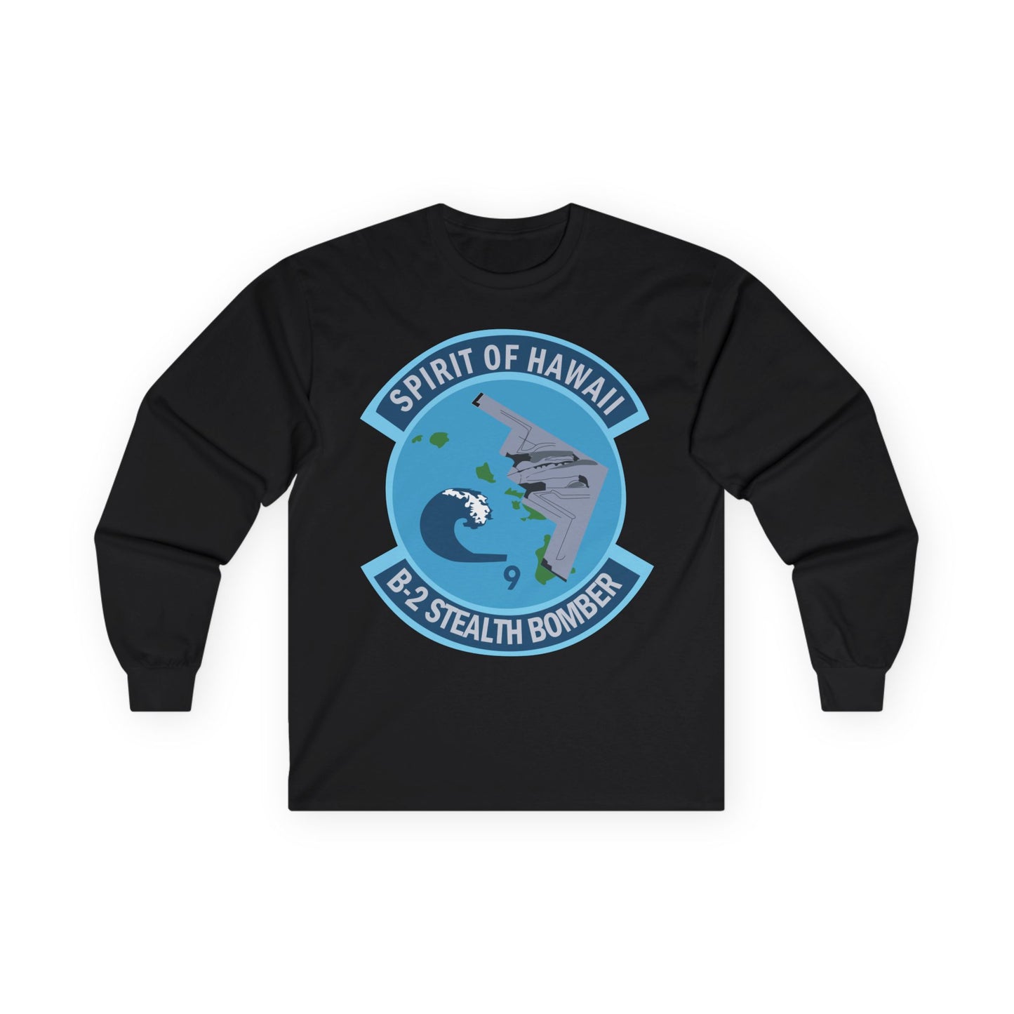 Unisex Ultra Cotton Long Sleeve Tee - USAF - B2 - Spirit of Hawaii - Stealth Bomber wo txt X 300