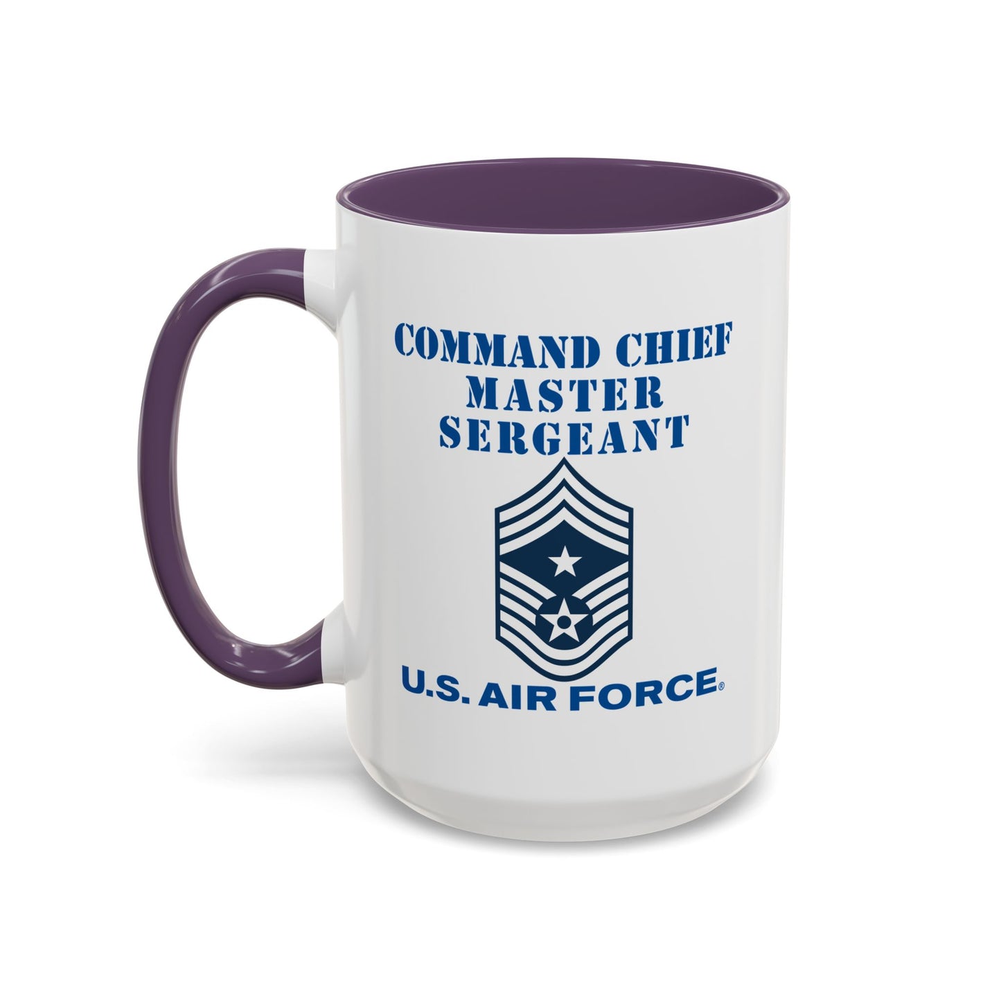 Accent Coffee Mug (11oz & 15oz) - USAF - Command Chief Master Sergeant (E9c) - 2020 - US Air Force w Text X 300
