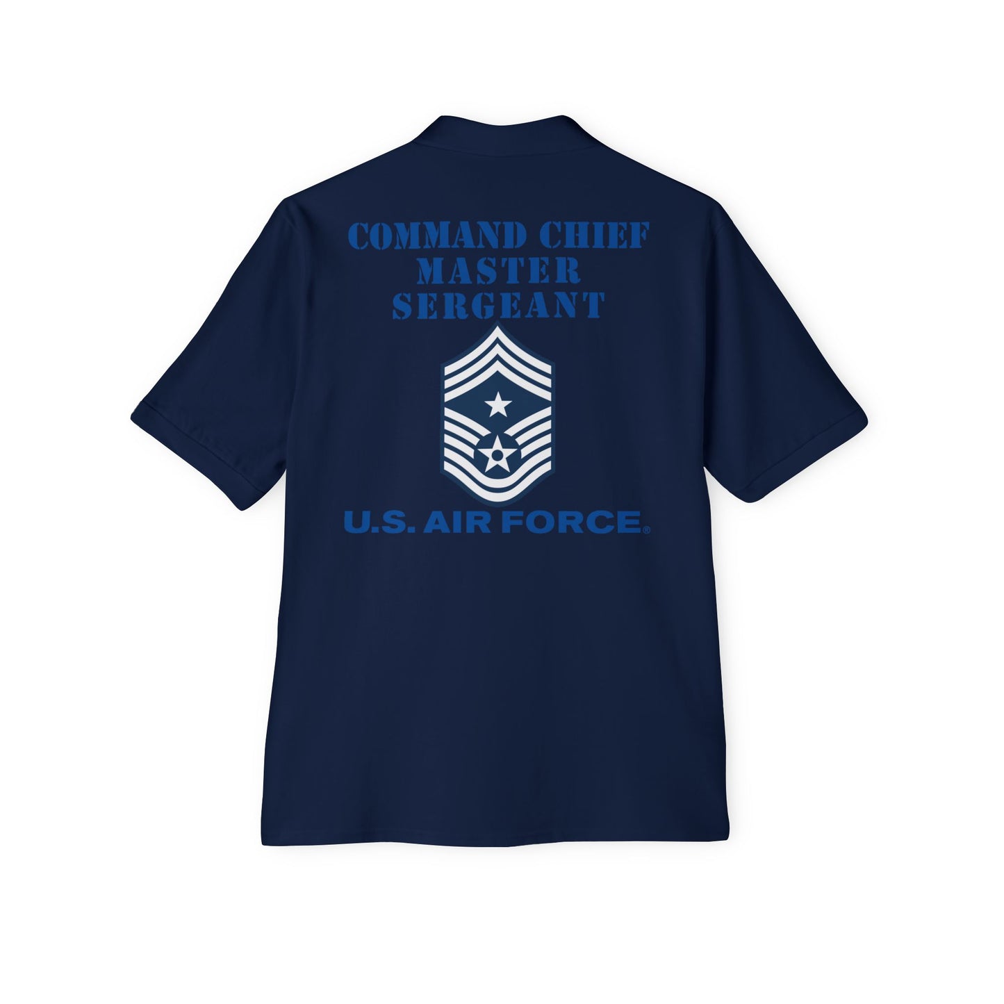 Men's Piqué Polo - USAF - Command Chief Master Sergeant (E9c) - 2020 - US Air Force w Text X 300