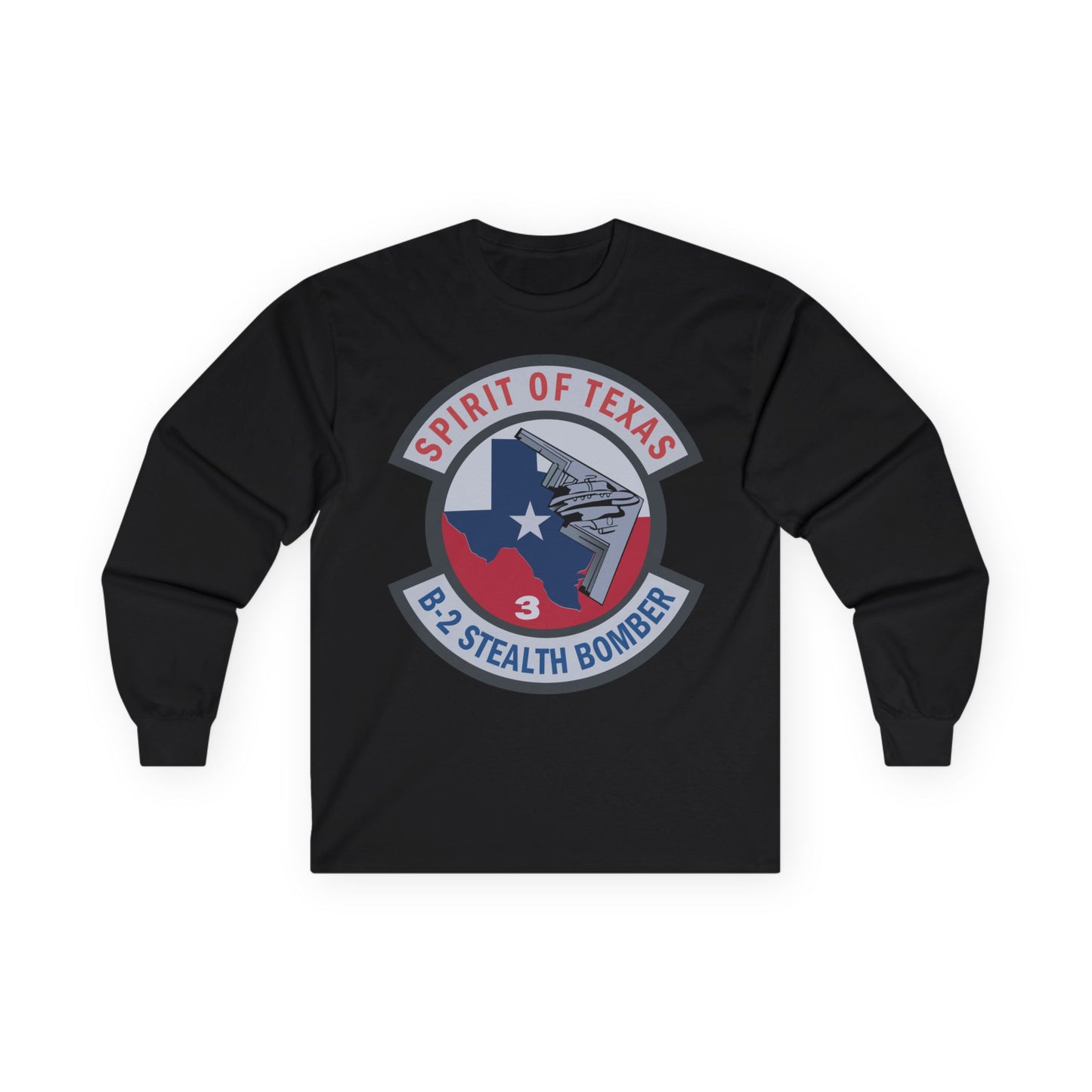 Unisex Ultra Cotton Long Sleeve Tee - USAF - B2 - Spirit of Texas - Stealth Bomber wo txt X 300