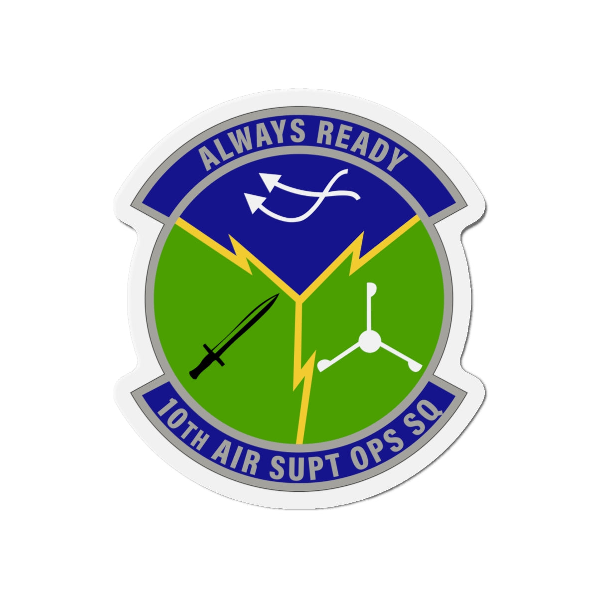 Die-Cut Magnet - USAF - 10th Air Support Operations Squadron wo txt