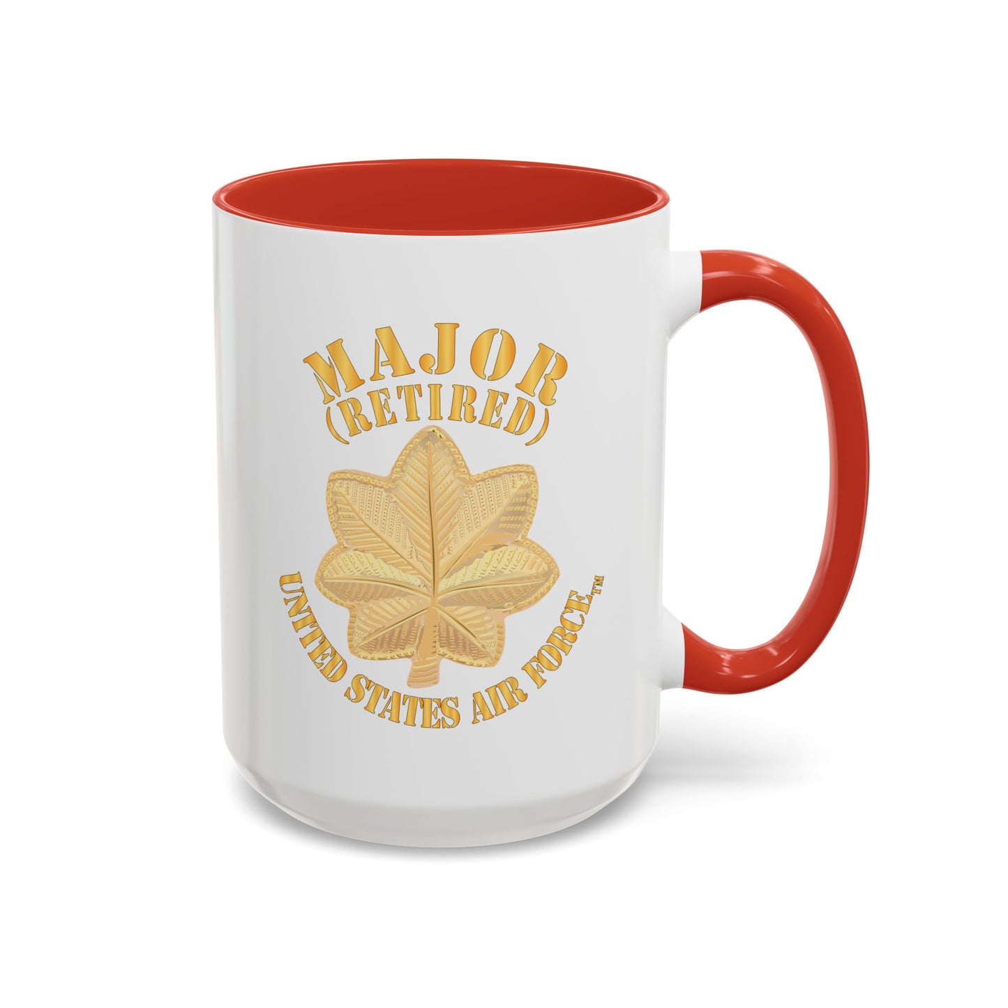 Accent Coffee Mug (11oz & 15oz) - USAF - Major - Retired X 300