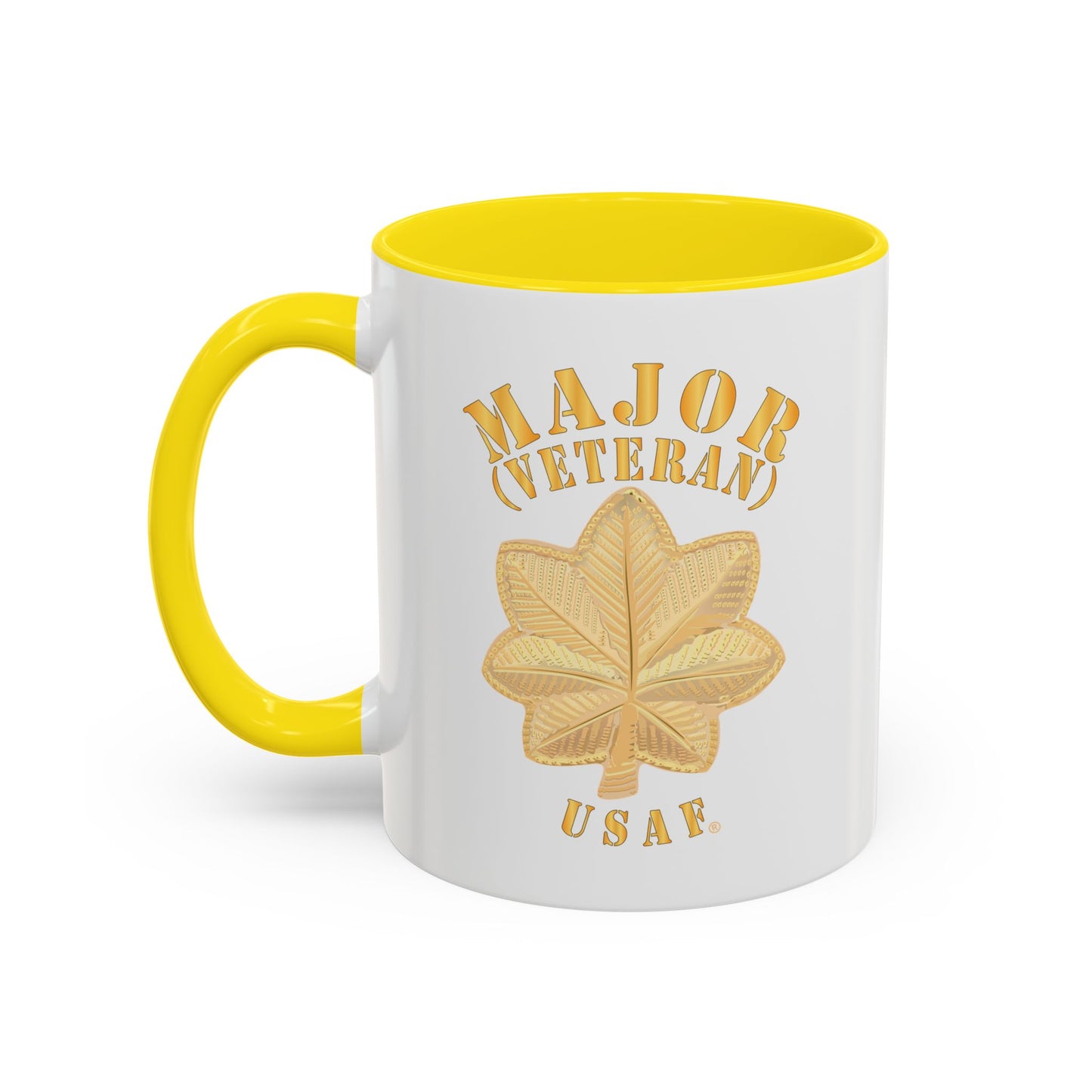 Accent Coffee Mug (11oz & 15oz) - USAF - Major - Veteran - USAF X 300