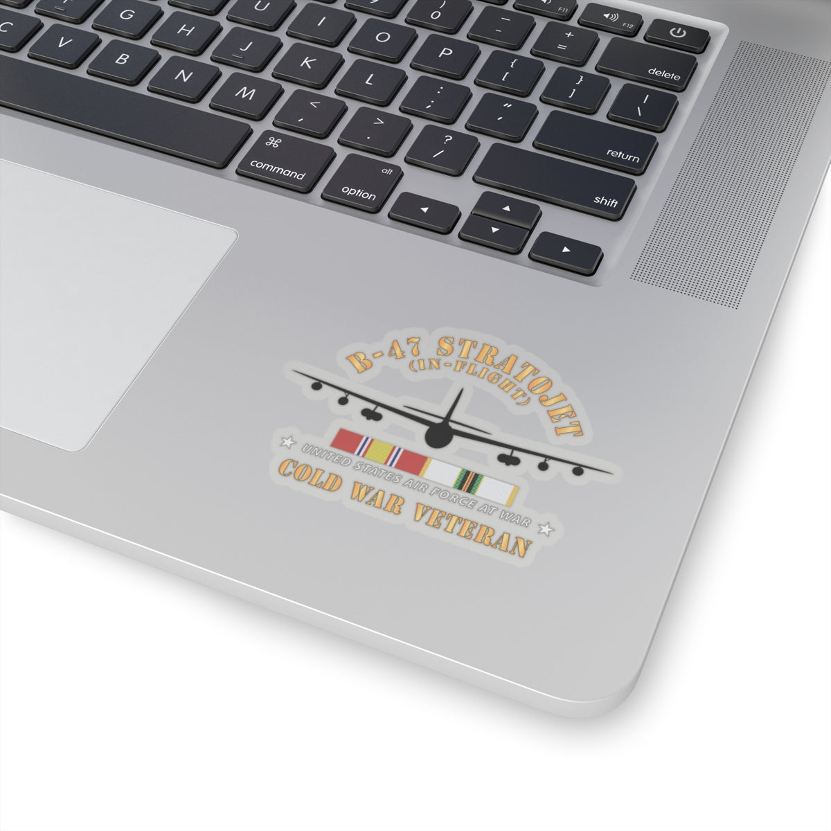 Kiss-Cut Stickers - USAF - B-47 Stratojet - In Flt - Silhouette - Cold War Veteran X 300