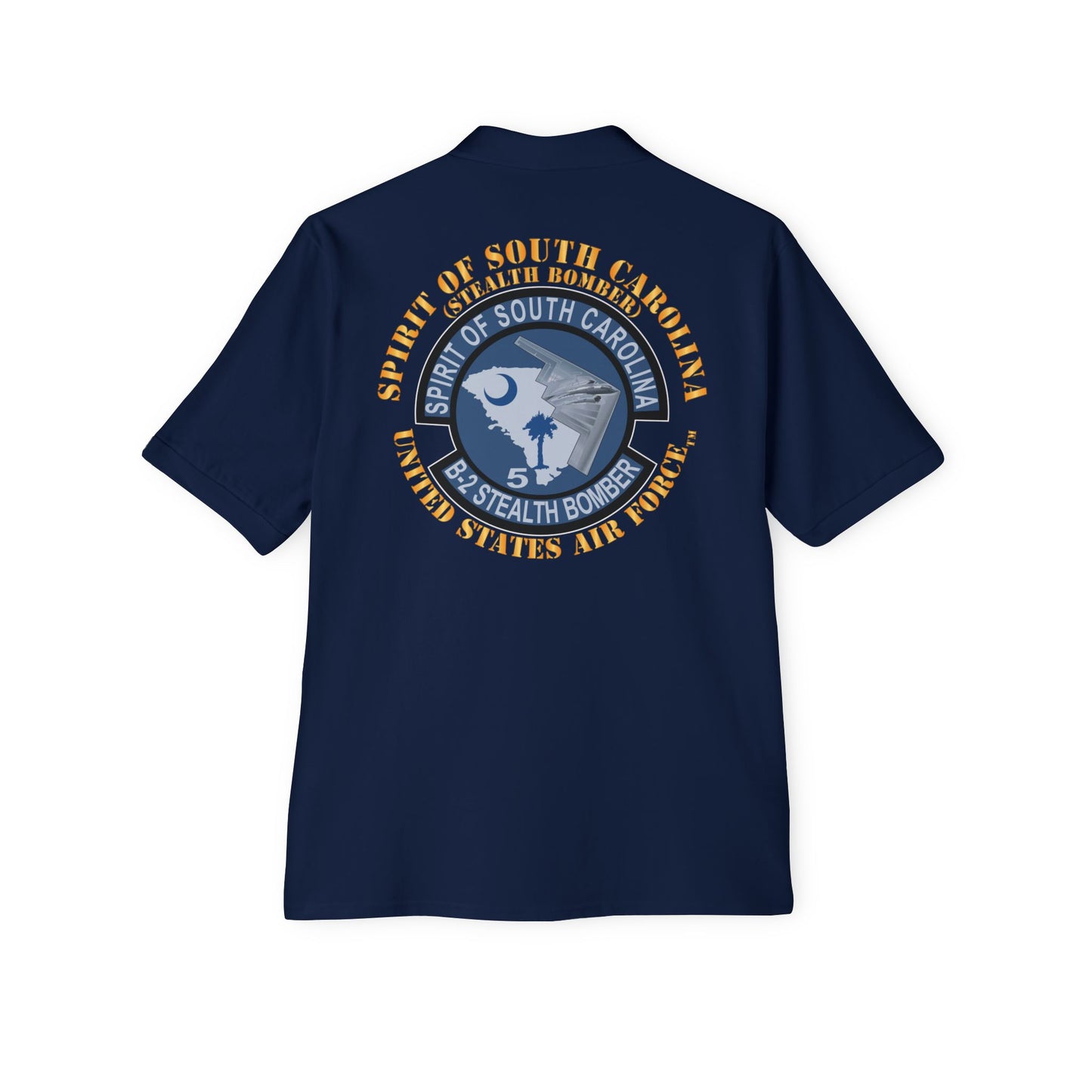 Men's Piqué Polo - USAF - B2 - Spirit of South Carolina Stealth Bomber X 300