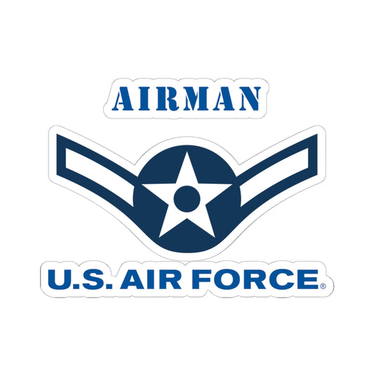 Kiss-Cut Stickers - USAF - Airman (E2) - 2020 - US Air Force w Text X 300
