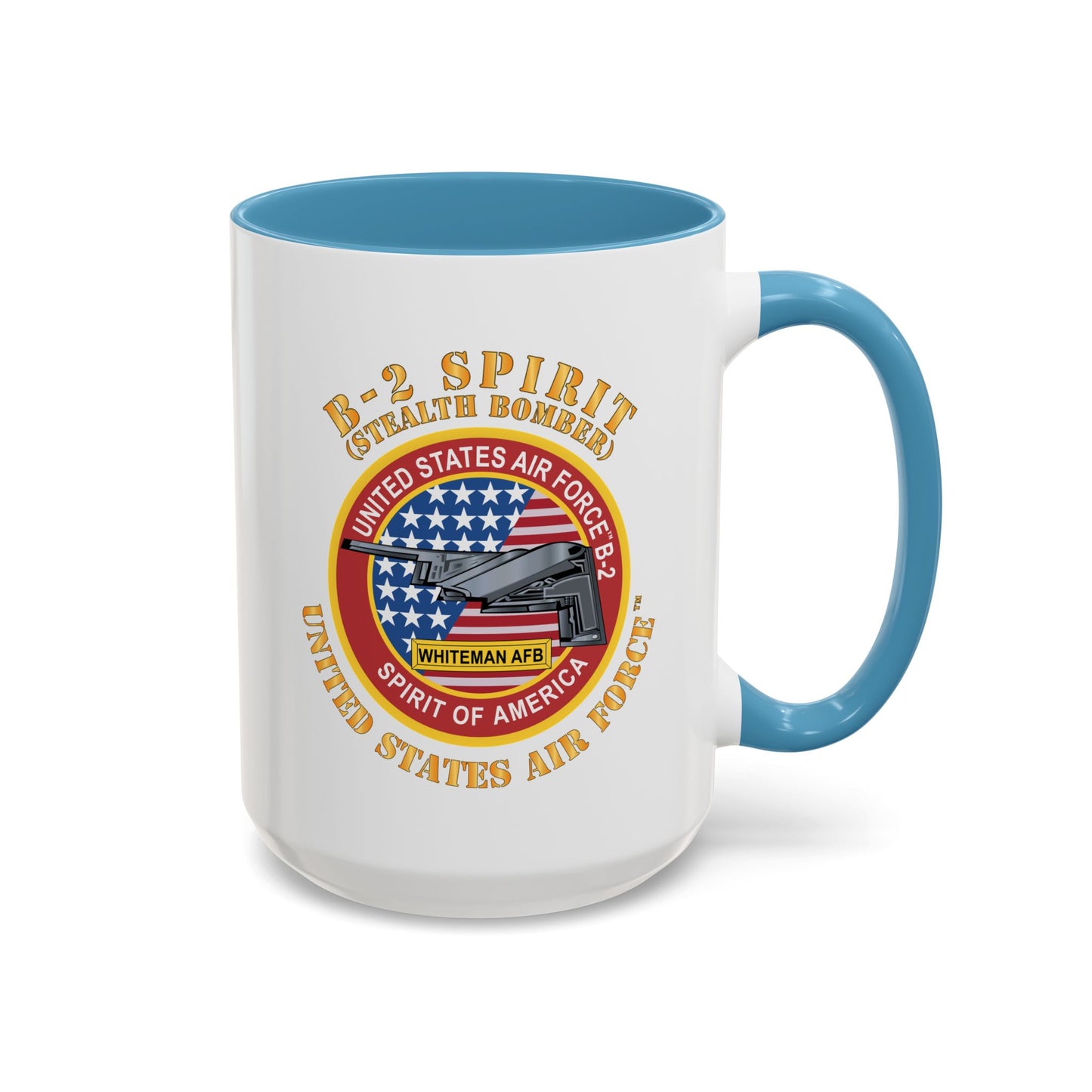 Accent Coffee Mug (11oz & 15oz) - USAF - B2 - Spirit - Stealth Bomber X 300