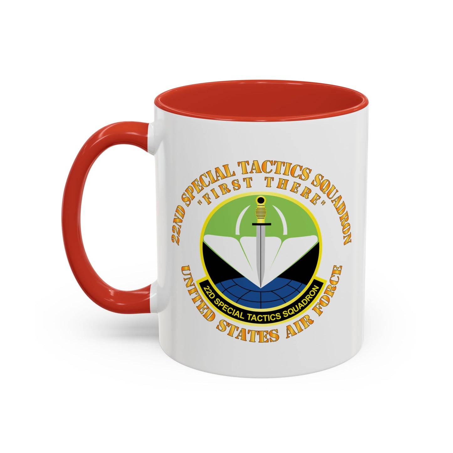 Accent Coffee Mug (11oz & 15oz) - USAF - 22nd Special Tactics Squadron - First There X 300