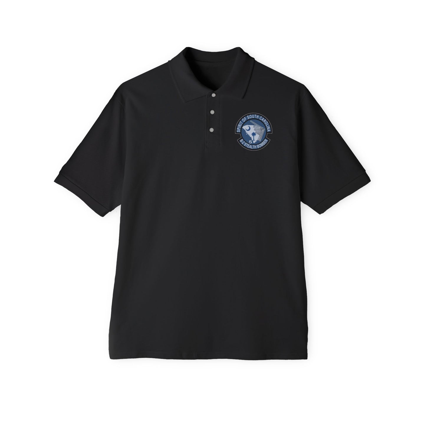 Men's Piqué Polo - USAF - B2 - Spirit of South Carolina Stealth Bomber wo Txt X 300