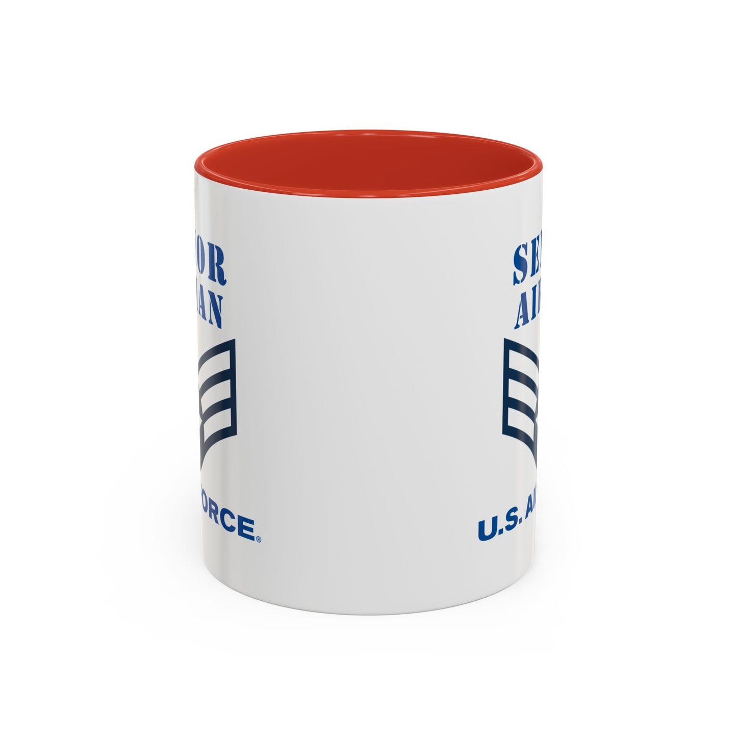 Accent Coffee Mug (11oz & 15oz) - USAF - Senior Airman (E4) - 2020 - US Air Force w Text X 300