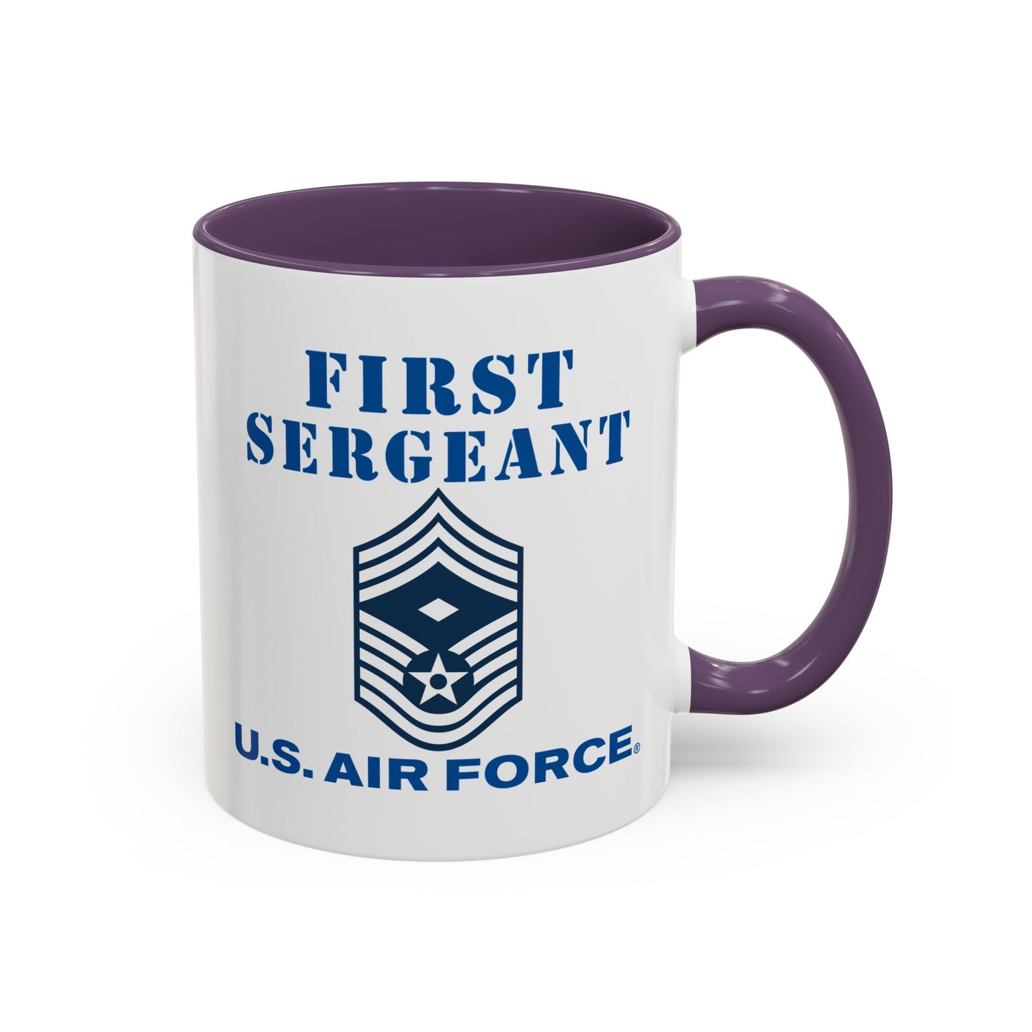 Accent Coffee Mug (11oz & 15oz) - USAF - First Sergeant (E9b) - 2020 - US Air Force w Text X 300