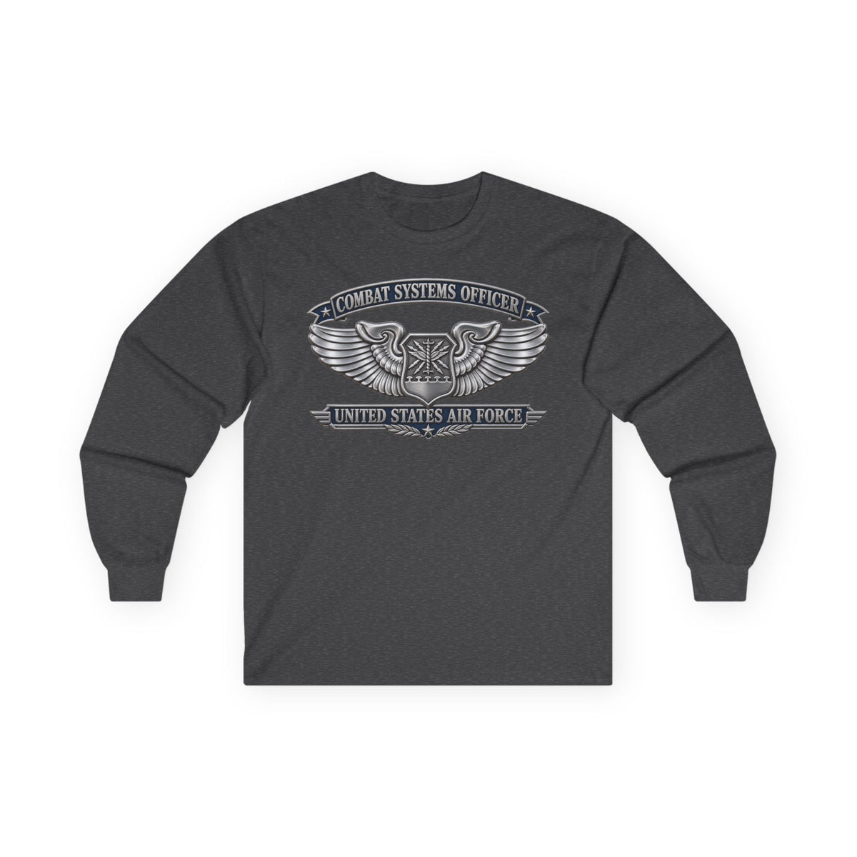 Unisex Ultra Cotton Long Sleeve Tee - USAF - Combat Systems Officer Badge - United States Air Force - 3D - Enhanced