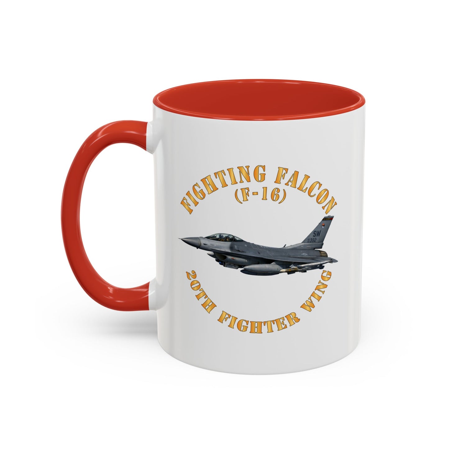 Accent Coffee Mug (11oz & 15oz) - USAF - F-16 Fighting Falcon - 20th Fighter Wing X 300