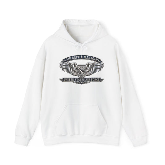 Unisex Heavy Blend Hooded Sweatshirt - USAF - Air Battle Manager Badge - United States Air Force- 3D - Enhanced
