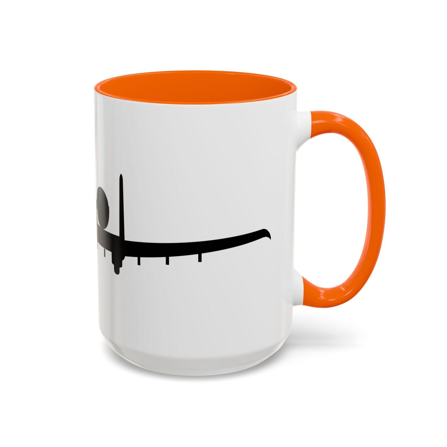 Accent Coffee Mug (11oz & 15oz) - Aircraft - USAF - A-10 Thunderbolt II - Front - Silhouette X 300